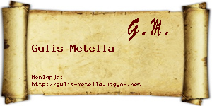 Gulis Metella névjegykártya