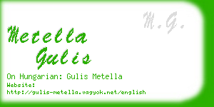 metella gulis business card